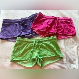 Y2K Aeropostale Aero Lounge Shorts Bundle 3 Green Pink Purple Size M